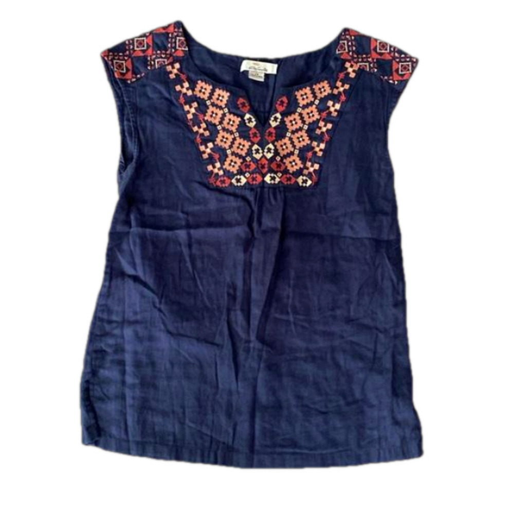 ❤️Sleeveless cotton embroidered blouse size XS